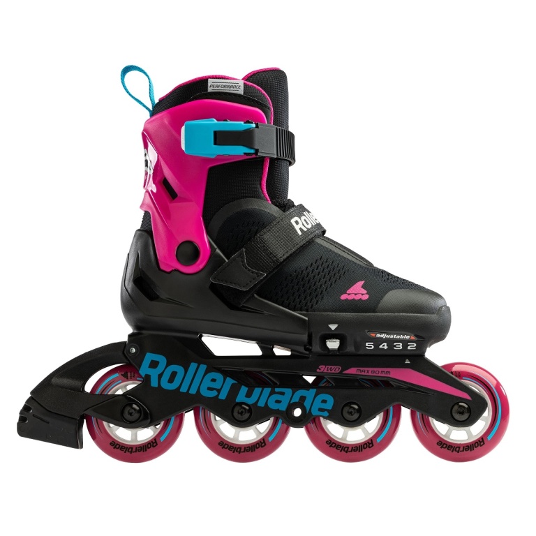 Rollerblade Inline Skates Microblade Free (Rollen: 72mm/80A, Kugellager: SG3) schwarz/rosa Kinder